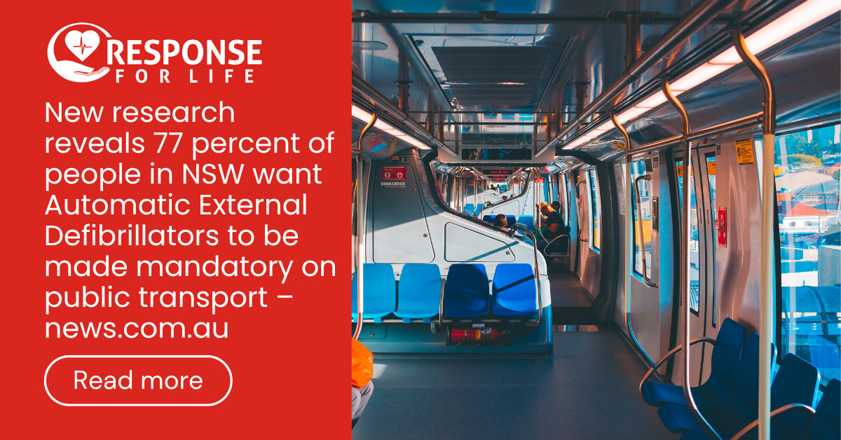 New research reveals 77 percent of people in NSW want Automatic External Defibrillators to be made mandatory on public transport – news.com.au