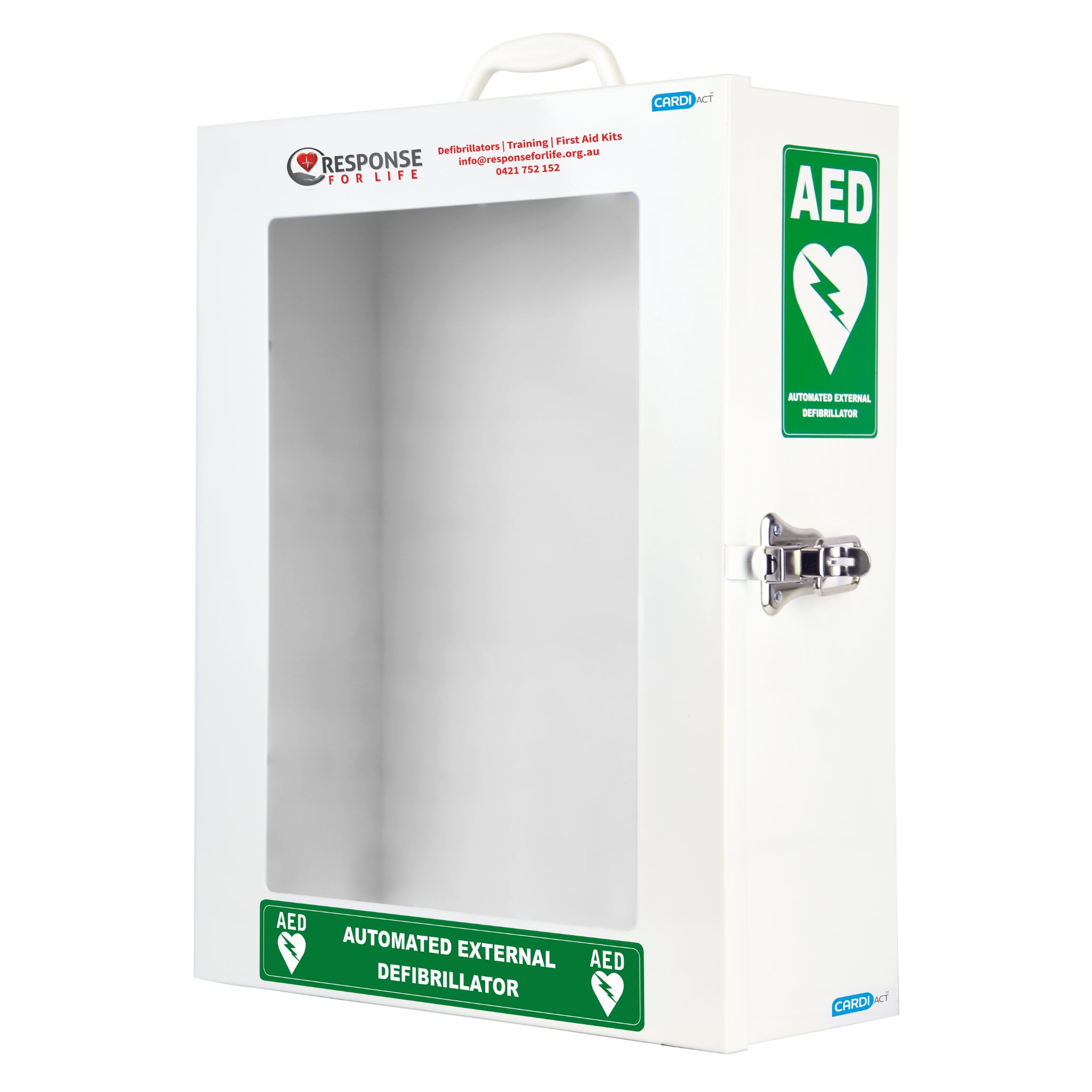 ZOLL AED Plus Defibrillator Package with Wall Cabinet - Cardiact Standard AED Wall Cabinet CC-25