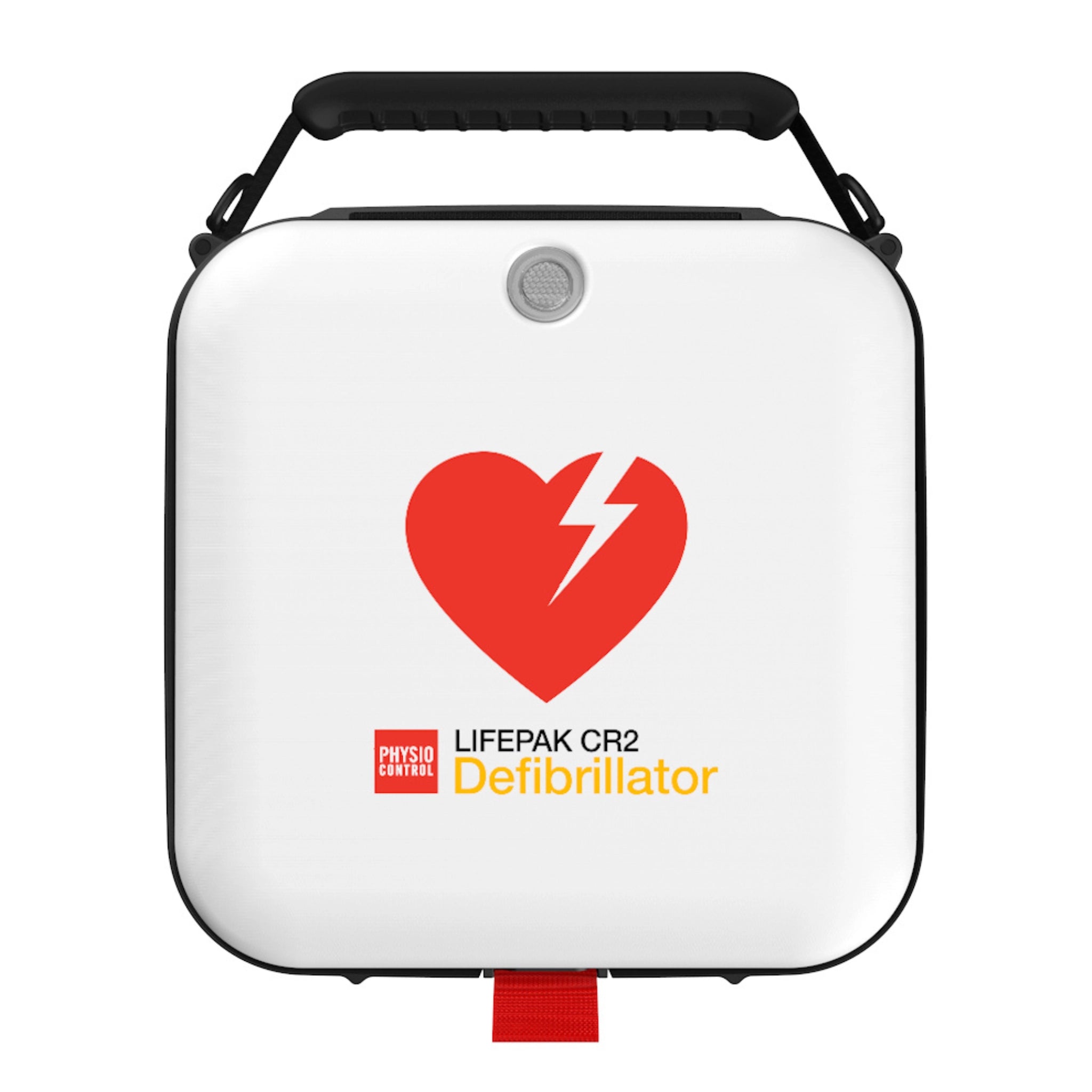 LIFEPAK CR2 Essential Defibrillator Package with Wall Cabinet - CARDIACT Alarmed AED Wall Cabinet with Strobe Light CC-50