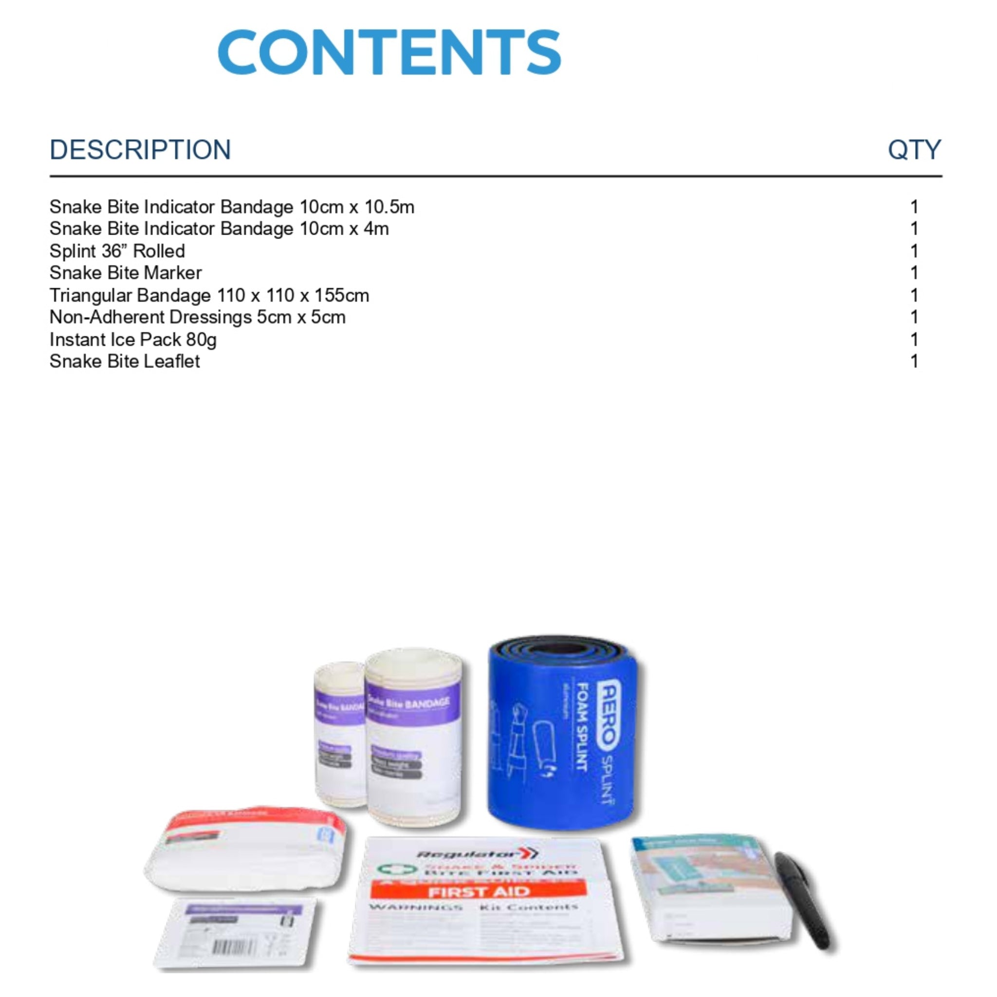 RFL Regulator Snake & Spider Bite First Aid Kit