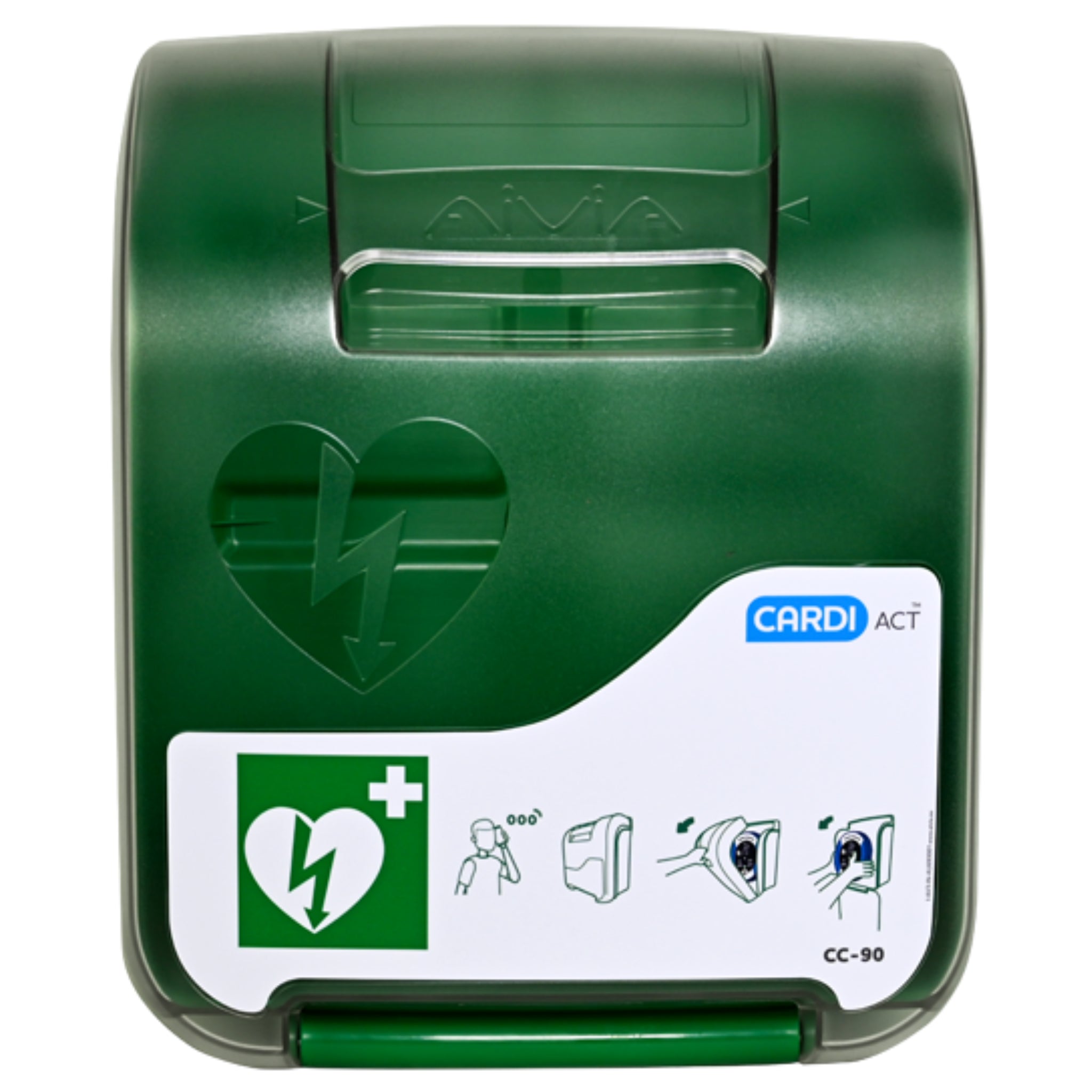 ZOLL AED 3 Defibrillator Package with Wall Cabinet - CARDIACT Alarmed Outdoor AED Wall Cabinet CC-90