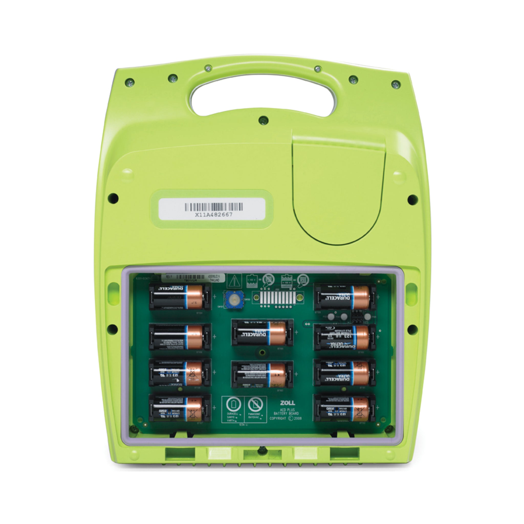 ZOLL AED Plus Defibrillator Package with Wall Cabinet - CARDIACT Alarmed AED Wall Cabinet with Strobe Light CC-50
