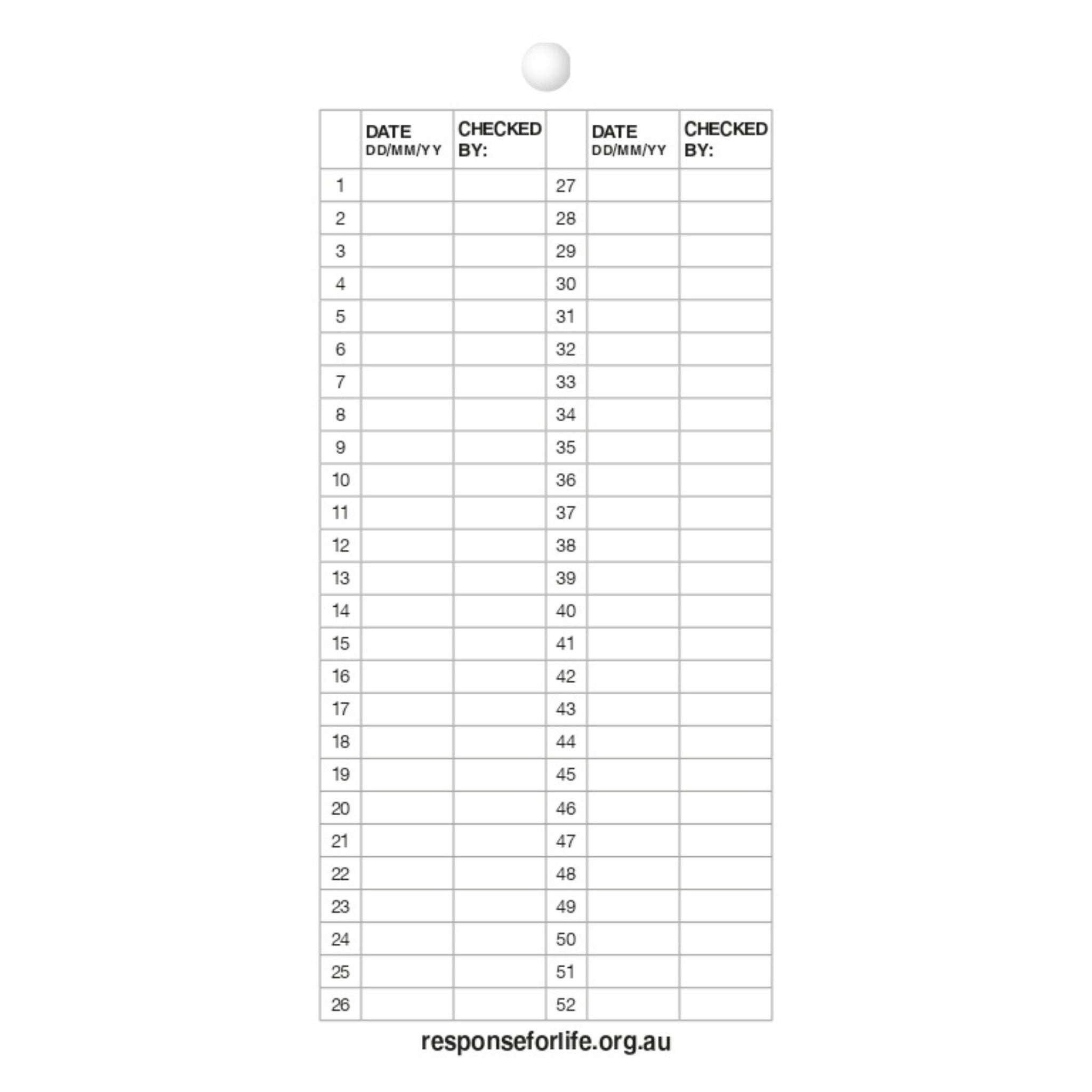 AED Inspection Tags